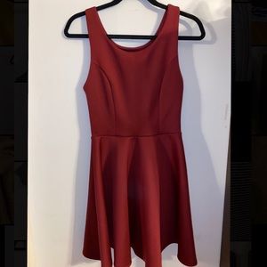 Maroon skater dress